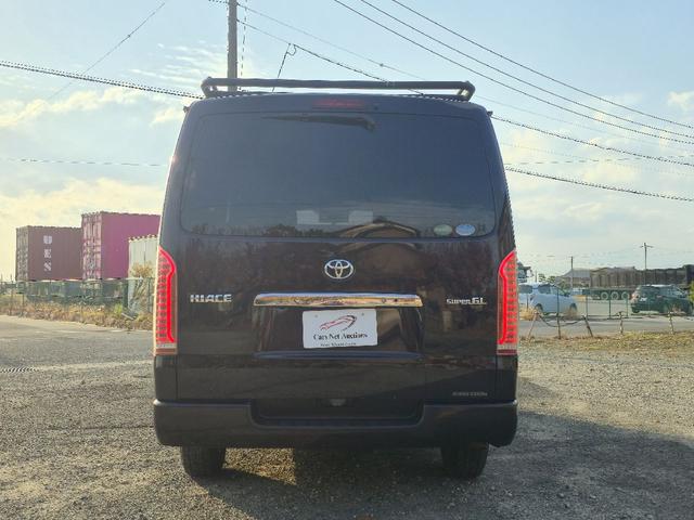 ハイエースバン ロングスーパーGL ディーゼルターボ プッシュスタート オプションLEDヘッドライト ルーフラック ス 革調シートカバー 社外アルミホイール 社外テールライト ハンドルスイッチ ビルトインETC(9枚目)