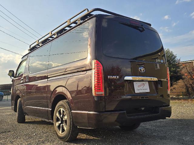 ハイエースバン ロングスーパーGL ディーゼルターボ プッシュスタート オプションLEDヘッドライト ルーフラック ス 革調シートカバー 社外アルミホイール 社外テールライト ハンドルスイッチ ビルトインETC(13枚目)