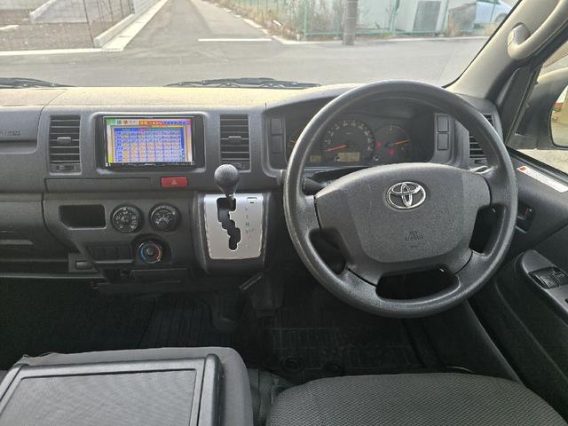 ハイエースバン ロングＤＸ　ＧＬパッケージ　ディーゼルターボ　ワンオーナー　オプションＬＥＤヘッドライト　３０００ｃｃ　ナビ　テレビ　ルーフキャリア　リアラダー　両側スライドドア　ＥＴＣ（10枚目）