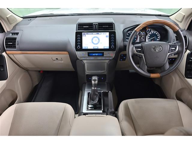 ランドクルーザープラド ＴＸ　Ｌパッケージ　リアカメラ　１オ－ナ－　スマートキ　盗難防止　キーレスエントリー　ＥＴＣ装備　３列席　寒冷地　エアコン　ＬＥＤランプ　レザー　アルミホイール　パートタイム４ＷＤ　横滑り防止システム　フルＴＶ　ＡＢＳ（6枚目）