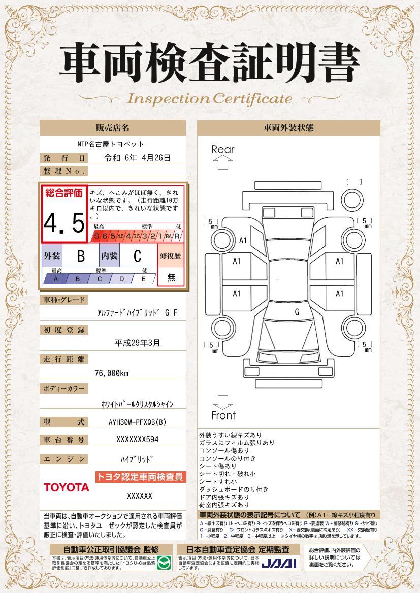 車両状態評価書