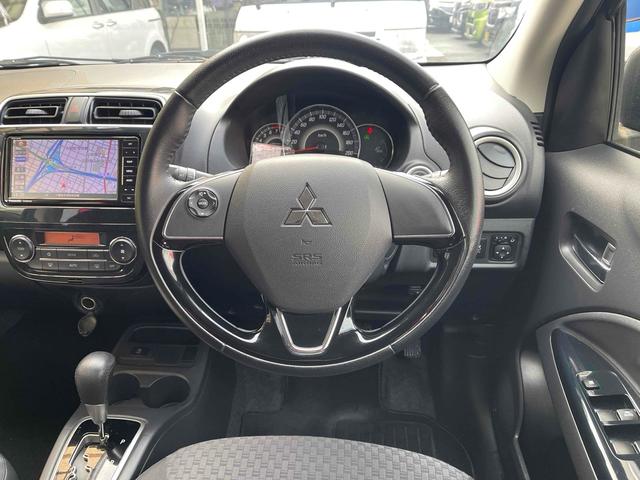 ミラージュ G ETC ナビ TV 衝突被害軽減システム アルミホイール オートライト スマートキー アイドリングストップ 電動格納ミラー CVT 盗難防止システム 衝突安全ボディ ABS ESC CD USB(4枚目)