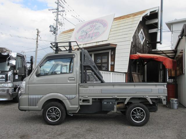 キャリイトラック KX 4WD/2インチリフトアップ/ブロックタイヤ/ロールバー/バンパーガード/ルーフキャリア/パナソニック7型ワイドナビ/デュアルカメラブレーキサポート/グー故障診断実施済み(2枚目)