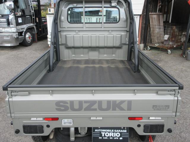 キャリイトラック KX 4WD/2インチリフトアップ/ブロックタイヤ/ロールバー/バンパーガード/ルーフキャリア/パナソニック7型ワイドナビ/デュアルカメラブレーキサポート/グー故障診断実施済み(5枚目)