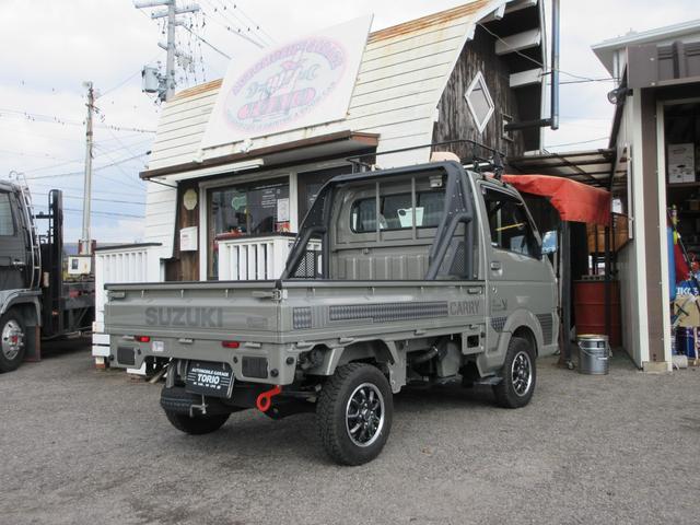 キャリイトラック KX 4WD/2インチリフトアップ/ブロックタイヤ/ロールバー/バンパーガード/ルーフキャリア/パナソニック7型ワイドナビ/デュアルカメラブレーキサポート/グー故障診断実施済み(6枚目)