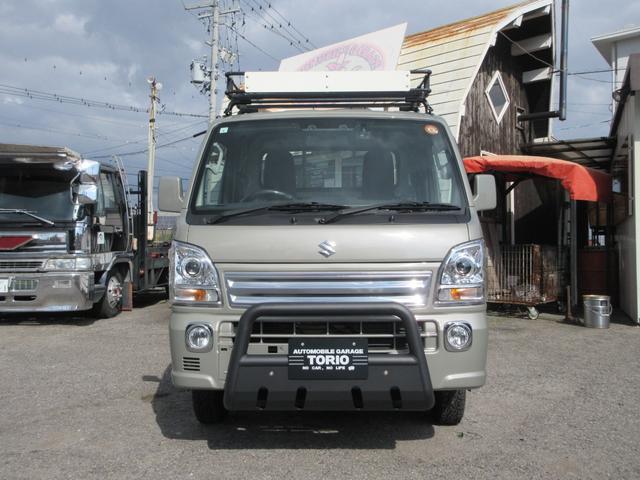 キャリイトラック KX 4WD/2インチリフトアップ/ブロックタイヤ/ロールバー/バンパーガード/ルーフキャリア/パナソニック7型ワイドナビ/デュアルカメラブレーキサポート/グー故障診断実施済み(9枚目)