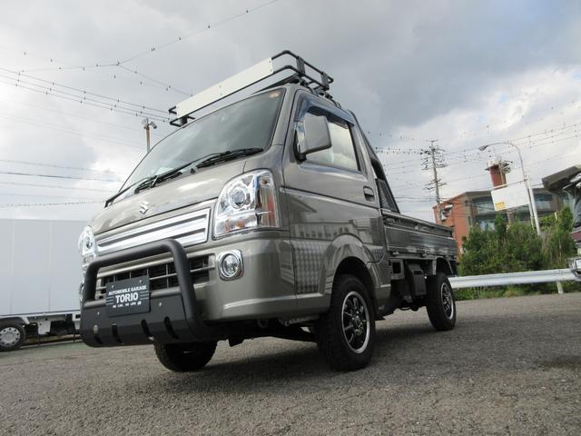 キャリイトラック KX 4WD/2インチリフトアップ/ブロックタイヤ/ロールバー/バンパーガード/ルーフキャリア/パナソニック7型ワイドナビ/デュアルカメラブレーキサポート/グー故障診断実施済み(16枚目)