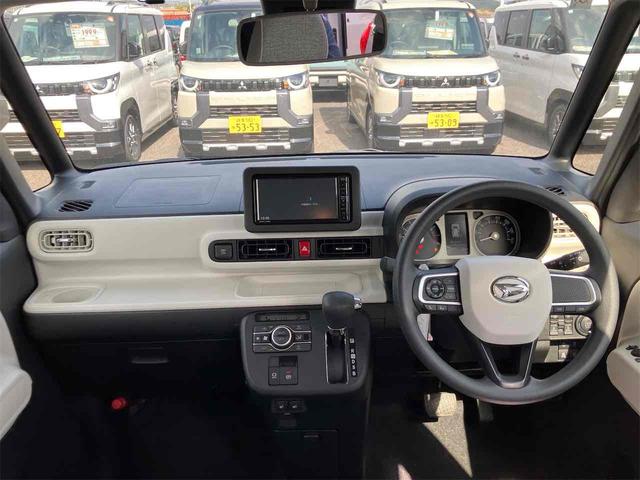 ムーヴキャンバス ストライプスＧ　届け出済み未使用車　バックカメラ　両側電動スライドドア　ナビ　クリアランスソナー　衝突被害軽減システム　オートライト　ＬＥＤヘッドランプ　スマートキー　アイドリングストップ　電動格納ミラー（6枚目）