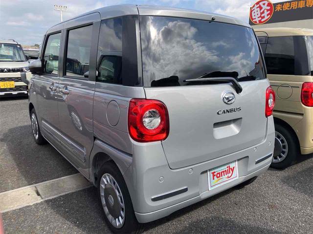 ムーヴキャンバス セオリーＧ　届け出済み未使用車　バックカメラ　両側電動スライドドア　クリアランスソナー　衝突被害軽減システム　オートライト　ＬＥＤヘッドランプ　スマートキー　アイドリングストップ　電動格納ミラー　シートヒーター（21枚目）