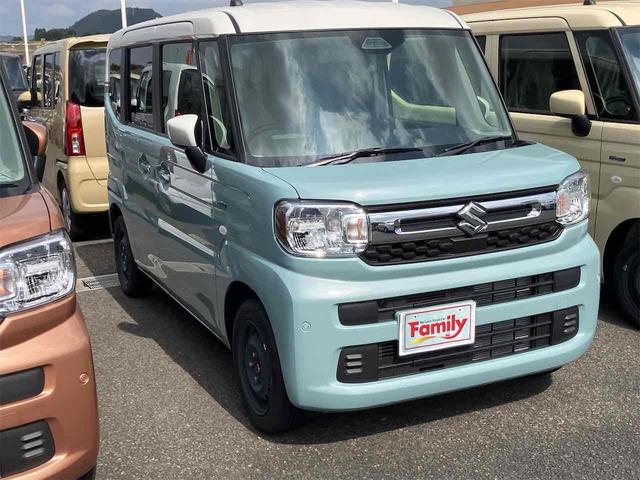スペーシア ハイブリッドＸ　届け出済み未使用車　両側電動スライドドア　クリアランスソナー　衝突被害軽減システム　オートライト　ＬＥＤヘッドランプ　スマートキー　アイドリングストップ　電動格納ミラー　シートヒーター　ベンチシート（19枚目）