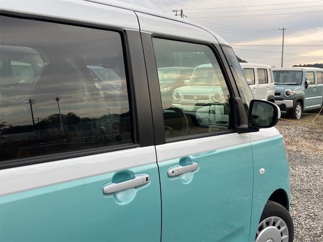 ムーヴキャンバス ストライプスＸ　届け出済み未使用車　両側電動スライドドア　クリアランスソナー　レーンアシスト　衝突被害軽減システム　オートライト　スマートキー　アイドリングストップ　電動格納ミラー　ベンチシート　ＣＶＴ（74枚目）