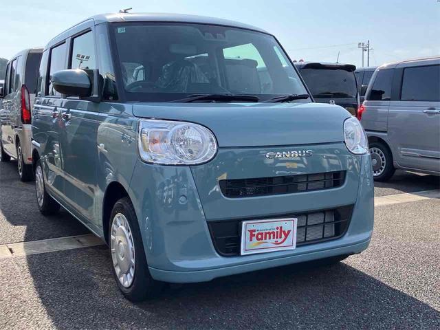 ムーヴキャンバス セオリーＸ　届け出済み未使用車　両側電動スライドドア　クリアランスソナー　衝突被害軽減システム　オートライト　スマートキー　アイドリングストップ　電動格納ミラー　ベンチシート　ＣＶＴ　盗難防止システム　ＡＢＳ（17枚目）