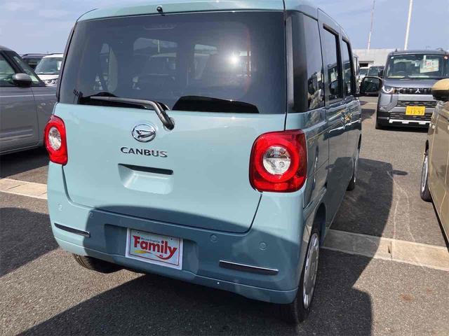 ムーヴキャンバス セオリーＸ　届け出済み未使用車　両側電動スライドドア　クリアランスソナー　衝突被害軽減システム　オートライト　スマートキー　アイドリングストップ　電動格納ミラー　ベンチシート　ＣＶＴ　盗難防止システム　ＡＢＳ（18枚目）