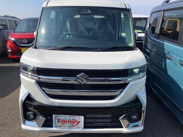 スペーシアカスタム ハイブリッドGS 届け出済み未使用車 両側スライド・片側電動 クリアランスソナー オートクルーズコントロール レーンアシスト 衝突被害軽減システム オートライト LEDヘッドランプ スマートキー アイドリングストップ(16枚目)