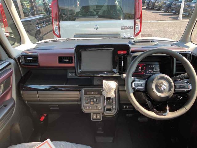 スペーシアカスタム ハイブリッドXSターボ 届け出済み未使用車 両側電動スライドドア クリアランスソナー オートクルーズコントロール レーンアシスト 衝突被害軽減システム オートライト LEDヘッドランプ スマートキー アイドリングストップ(6枚目)