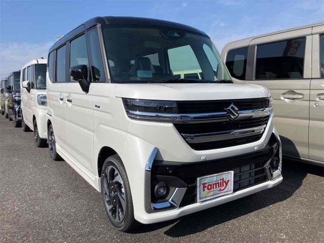 スペーシアカスタム ハイブリッドXSターボ 届け出済み未使用車 両側電動スライドドア クリアランスソナー オートクルーズコントロール レーンアシスト 衝突被害軽減システム オートライト LEDヘッドランプ スマートキー アイドリングストップ(18枚目)