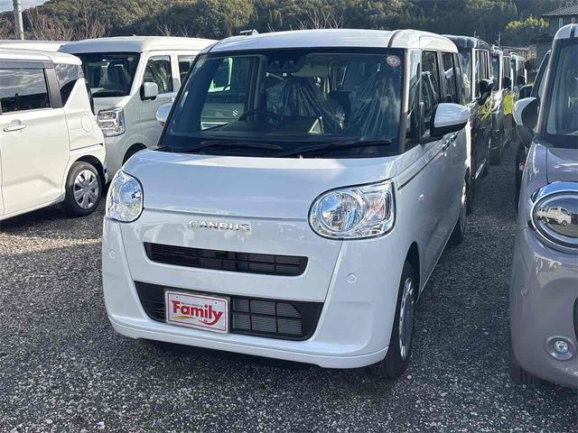 ムーヴキャンバス セオリーX 届け出済み未使用車 両側電動スライドドア クリアランスソナー 衝突被害軽減システム オートライト スマートキー アイドリングストップ 電動格納ミラー ベンチシート CVT 盗難防止システム ABS(16枚目)