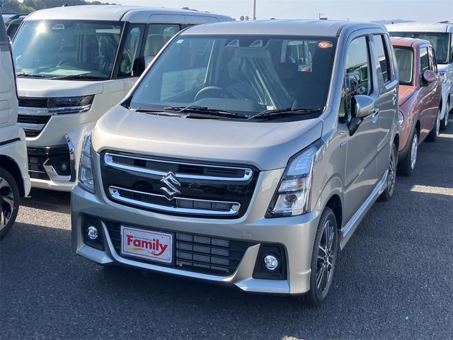 ワゴンＲスティングレー ハイブリッドＴ　届け出済み未使用車　クリアランスソナー　オートクルーズコントロール　レーンアシスト　衝突被害軽減システム　オートライト　ＬＥＤヘッドランプ　スマートキー　アイドリングストップ　電動格納ミラー（16枚目）