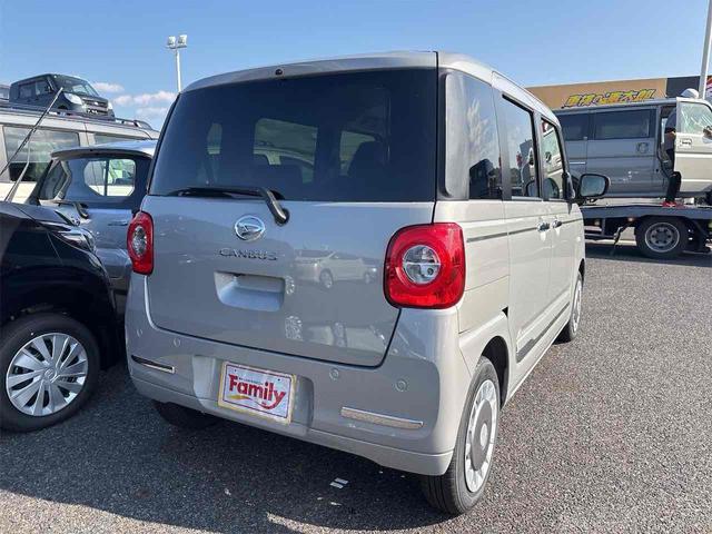 ムーヴキャンバス セオリーＧ　届け出済み未使用車　バックカメラ　両側電動スライドドア　クリアランスソナー　レーンアシスト　衝突被害軽減システム　オートライト　ＬＥＤヘッドランプ　スマートキー　アイドリングストップ　電動格納ミラー（19枚目）