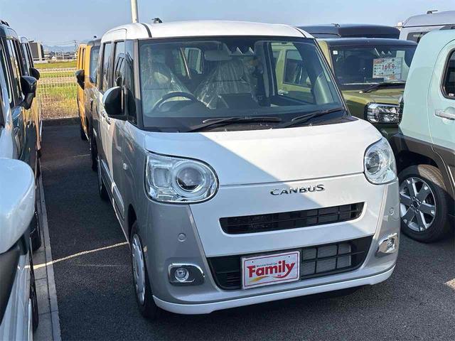 ムーヴキャンバス ストライプスＧ　届け出済み未使用車　バックカメラ　両側電動スライドドア　クリアランスソナー　レーンアシスト　衝突被害軽減システム　オートライト　ＬＥＤヘッドランプ　スマートキー　アイドリングストップ　電動格納ミラー（18枚目）