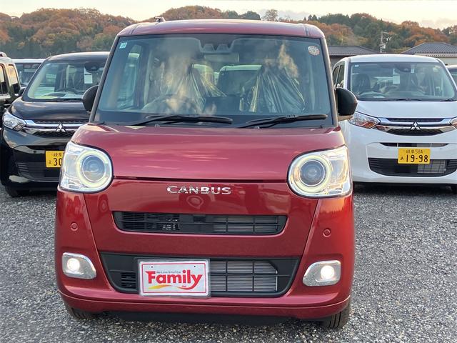 ムーヴキャンバス セオリーＧ　届け出済み未使用車　バックカメラ　両側電動スライドドア　クリアランスソナー　衝突被害軽減システム　オートライト　スマートキー　アイドリングストップ　電動格納ミラー　シートヒーター　ベンチシート　ＣＶＴ（17枚目）