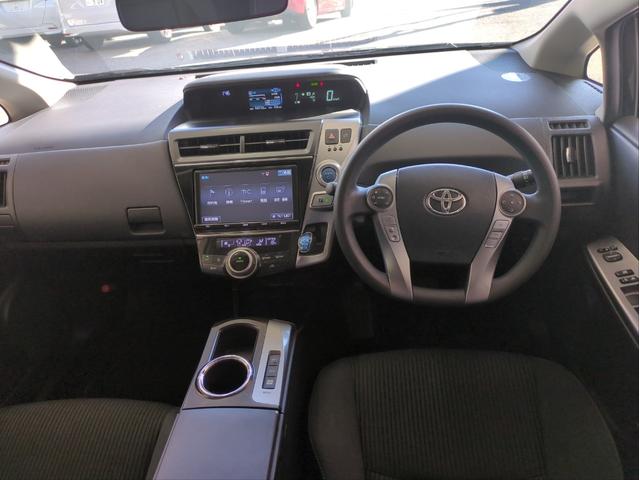 プリウスアルファ S SDナビ オートライト BT接続 ETC 純正アルミ ステアリモコン フルセグTV CD/DVD再生 フロアマット Pスタート スマートキー Aストップ Fフォグランプ(12枚目)