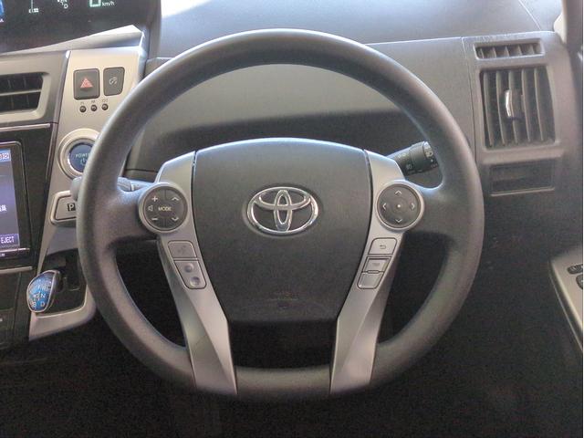 プリウスアルファ S SDナビ オートライト BT接続 ETC 純正アルミ ステアリモコン フルセグTV CD/DVD再生 フロアマット Pスタート スマートキー Aストップ Fフォグランプ(13枚目)