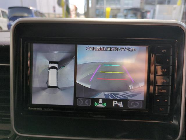 スペーシアカスタム ハイブリッドGS 電動スライドドア 衝突軽減ブレーキ Bカメラ 全周囲カメラ クリアランスソナー SDナビ LEDライト オ-トライト 純正アルミ BTオーディオ Aストップ Pスタート シ-トヒ-タ- ステアリモコン(16枚目)