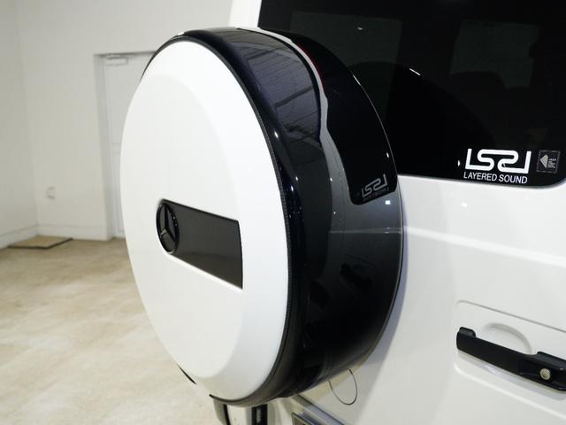 Gクラス G400d THORマフラースピーカー AMG20インチブラックAW ホログラフィックFフィルム ドアミラー&背面カバーグロスブラックペイント シートH レーダーセーフティ ドラレコ SR アダプティブダンピング(9枚目)