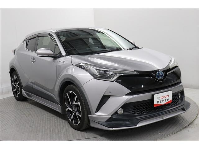 C-HR G ハーフ革 TSS ワンオナ エアロ アイドルストップ 定期点検記録簿 LEDヘッド バックモニタ イモビライザー ナビ&TV ETC付 キーフリーシステム スマキー 横滑り防止機能 クルーズC アルミ(14枚目)