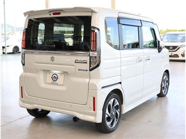 スペーシアカスタム ハイブリッドXSターボ ナビ フルセグTV バックカメラ 障害物センサー ETC スマートキー セキュリティ プライバシーガラス アルミホイール エアロパーツ アイドリングストップ 衝突被害軽減ブレーキ シートヒーター(8枚目)