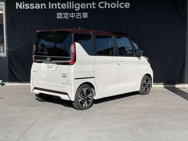 ルークス ハイウェイスター　Ｇターボプロパイロットエディション　日産純正カーナビゲーション・インテリジェントルームミラー・アラウンドビューモニター・タッチパネル式オートエアコン・プッシュ式エンジンスターター・１５インチアルミホイール・ＬＥＤヘッドランプ（2枚目）