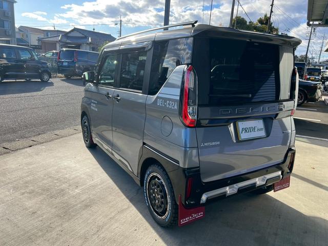 デリカミニ T 新品リフトアップサス(車検対応) 社外マッドブラック15インチアルミ オープンカントリー ホワイトレター グレーツートン クラリオンナビ Bluetooth フルセグTV バックモニター スマートキー(10枚目)