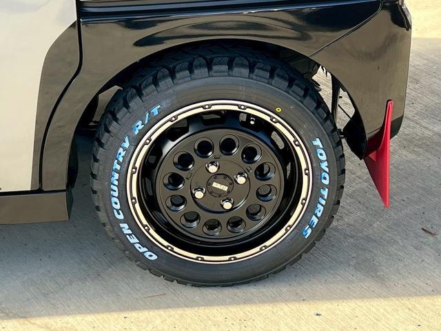 デリカミニ T 新品リフトアップサス(車検対応) 社外マッドブラック15インチアルミ オープンカントリー ホワイトレター グレーツートン クラリオンナビ Bluetooth フルセグTV バックモニター スマートキー(17枚目)