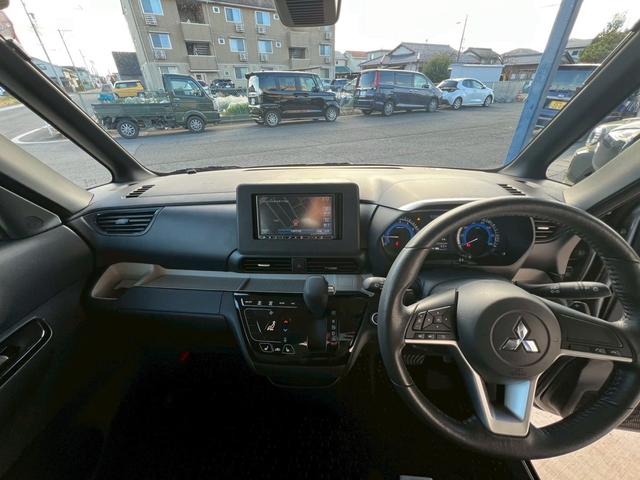 デリカミニ T 新品リフトアップサス(車検対応) 社外マッドブラック15インチアルミ オープンカントリー ホワイトレター グレーツートン クラリオンナビ Bluetooth フルセグTV バックモニター スマートキー(27枚目)