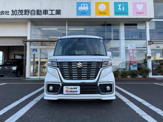 スペーシアカスタム ハイブリッドＸＳターボ　デュアルカメラブレーキサポート　両側パワスラ　　純正ＬＥＤヘッド　　純正８インチナビＴＶ　Ｂｌｕｅｔｏｏｔｈ　Ｂカメラ　前後ドラレコ　シートヒーター　ＥＴＣ　禁煙（2枚目）