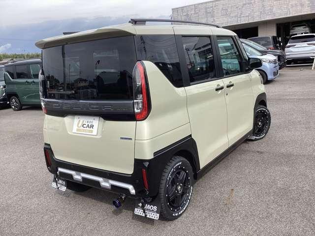 デリカミニ Ｔ　プレミアム　カスタム仕様　Ｍナビ　ＴＶ　マイパイロット　衝突軽減装置　ターボエンジン　ナビＴＶ　寒冷地　パワステ　フルタイム４ＷＤ　エアバッグ　ＬＥＤヘッド　ＥＳＣ　サイドカメラ　クルコン　インテリキー　ＥＴＣ（2枚目）