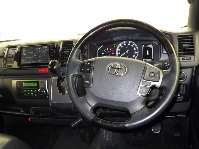 ハイエースバン スーパーＧＬ　ダークプライムＩＩ　衝突被害軽減システム　メモリーナビ　フルセグ　バックカメラ　ＥＴＣ　ドラレコ　ＣＤ　ミュージックプレイヤー接続可　ＬＥＤヘッドランプ　スマートキー　キーレス　４ＷＤ　ディーゼル（8枚目）