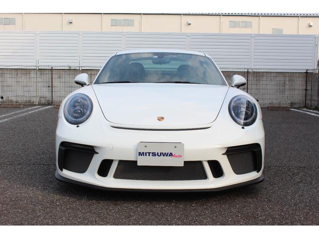 ９１１ ９１１ＧＴ３　後期型・１オーナー・Ｄ車・左Ｈ・スポーツクロノＰＫＧ・ＰＤＬＳ付ＬＥＤヘッドライト・フロントリフト・シートＨ・純正可変エグゾースト・サテンブラック２０ＡＷ・ＰＣＭナビＢＴオーディオ・Ｂカメラ・ＥＴＣ（4枚目）