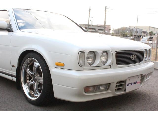 グロリア グランツーリスモアルティマ ターボ 最終モデル 1オーナー 修復歴無し・1オーナー・禁煙車・VG30DET・タイベル交換済・シルキースノーパール・オプションリアスポイラー・パワーシート・クラリオン製HDDナビ・JIC車高調・WORK18インチアルミ・ETC(7枚目)