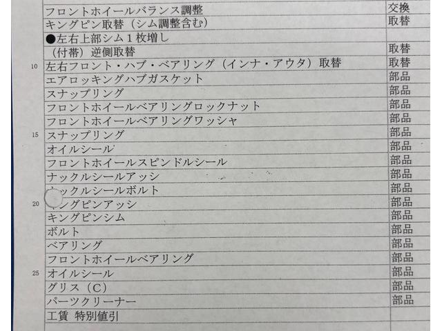 令和７年３月にキングピン関係一式交換作業済み