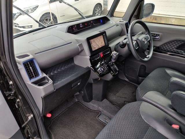 タント カスタムＲＳセレクション　スマートアシスト　走行５３６７９Ｋ　４灯ＬＥＤライト　１５アルミ　両側電動ドア　Ｃソナ　黒ハーフレザーシート　シートヒータ　クルコン　ＥＴＣ　ＳＤナビＴＶＢＴＢモニステリモ　スマートキＸ２Ｐスタ保証付（50枚目）