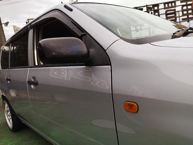 プロボックスバン DX 走行93260K Tチェーン 外LEDライト 車高調 外16アルミ リアスモーク 黒レザー調シートカバ ETC BluetoothCDDVDUSB キーレス スタッドレスセット ナルディハンドル保証付(10枚目)