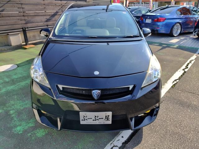 プリウスアルファ S 走行99136K 検9年3月 DADエアロ リアスポ ボンネットスポ 車高調 外18AW LEDテール HIDライト フォグ 9型ナビフルセグBモニ 前後ドラレコ 黒ウッドパネル スマートキX2保証付(31枚目)