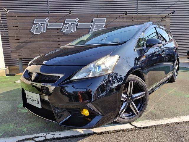 プリウスアルファ S 走行99136K 検9年3月 DADエアロ リアスポ ボンネットスポ 車高調 外18AW LEDテール HIDライト フォグ 9型ナビフルセグBモニ 前後ドラレコ 黒ウッドパネル スマートキX2保証付(37枚目)