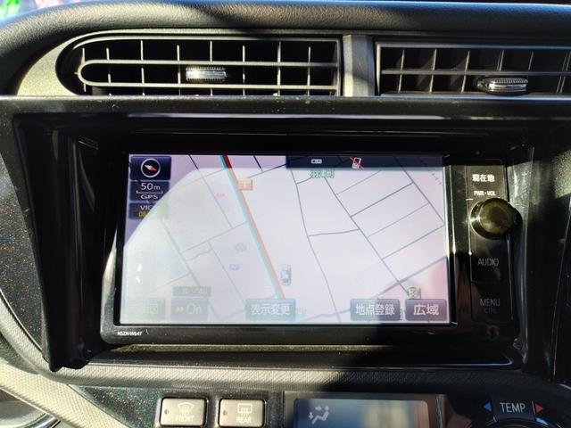 アクア Ｇ　Ｇ’ｓ　走行８９７８４Ｋ　検９年７月　ＧＳエアロ　ローダウン　１７アルミ　リアスポ　ＬＥＤライト　フォグ　黒ハーフレザーシートヒーター　ＳＤナビＴＶＢＴＢモニタＥＴＣ　ステリモ　スマートキーＰスタート　保証付（4枚目）