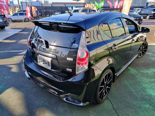 アクア Ｇ　Ｇ’ｓ　走行８９７８４Ｋ　検９年７月　ＧＳエアロ　ローダウン　１７アルミ　リアスポ　ＬＥＤライト　フォグ　黒ハーフレザーシートヒーター　ＳＤナビＴＶＢＴＢモニタＥＴＣ　ステリモ　スマートキーＰスタート　保証付（15枚目）