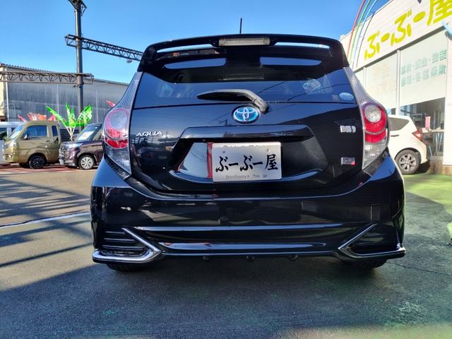 アクア Ｇ　Ｇ’ｓ　走行８９７８４Ｋ　検９年７月　ＧＳエアロ　ローダウン　１７アルミ　リアスポ　ＬＥＤライト　フォグ　黒ハーフレザーシートヒーター　ＳＤナビＴＶＢＴＢモニタＥＴＣ　ステリモ　スマートキーＰスタート　保証付（22枚目）