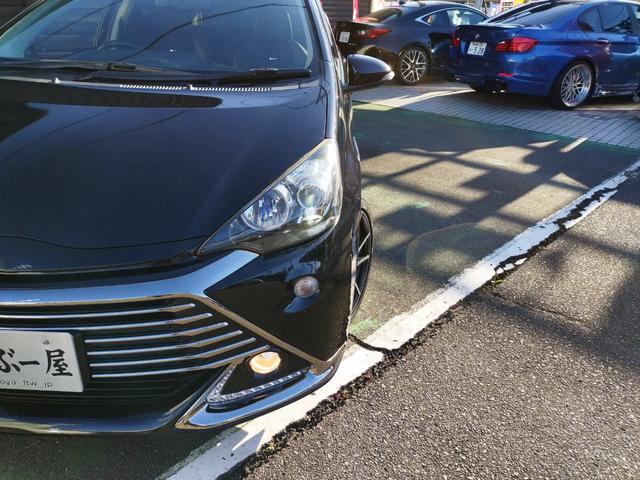 アクア Ｇ　Ｇ’ｓ　走行８９７８４Ｋ　検９年７月　ＧＳエアロ　ローダウン　１７アルミ　リアスポ　ＬＥＤライト　フォグ　黒ハーフレザーシートヒーター　ＳＤナビＴＶＢＴＢモニタＥＴＣ　ステリモ　スマートキーＰスタート　保証付（31枚目）