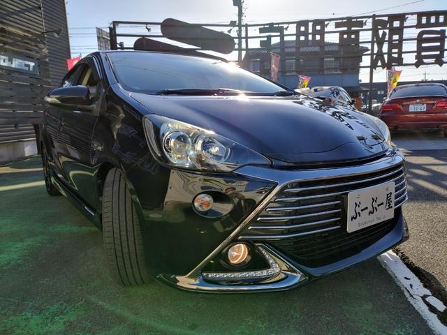 アクア Ｇ　Ｇ’ｓ　走行８９７８４Ｋ　検９年７月　ＧＳエアロ　ローダウン　１７アルミ　リアスポ　ＬＥＤライト　フォグ　黒ハーフレザーシートヒーター　ＳＤナビＴＶＢＴＢモニタＥＴＣ　ステリモ　スマートキーＰスタート　保証付（35枚目）